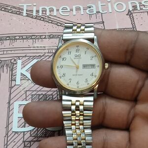 Q&Q Two-Tone Men’s Quartz Watch with Date Window
